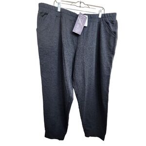 New! CJ BANKS Casual Comfort Athleisure Cozy Charcoal Gray Sweatpants SZ 2X NWT